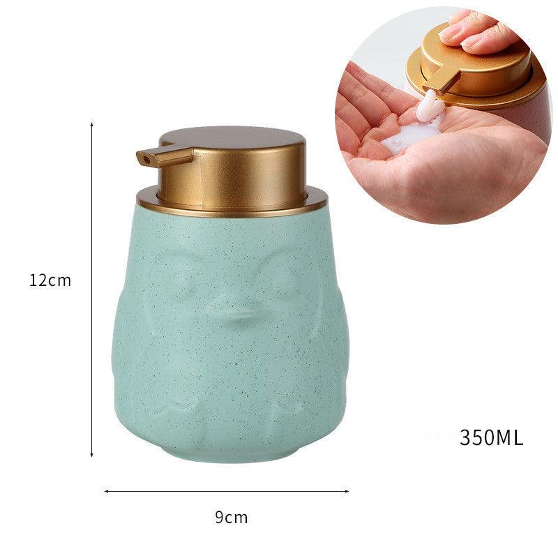 Cute Animal Wind Push-type Shower Gel Foaming Ceramic Bottle - Pacisia