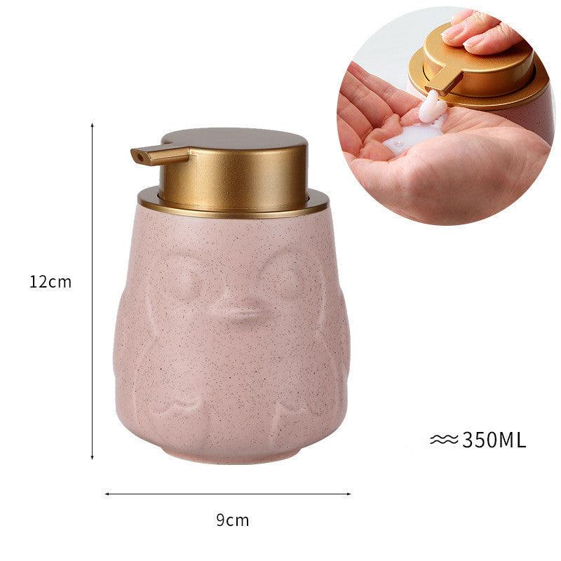 Cute Animal Wind Push-type Shower Gel Foaming Ceramic Bottle - Pacisia