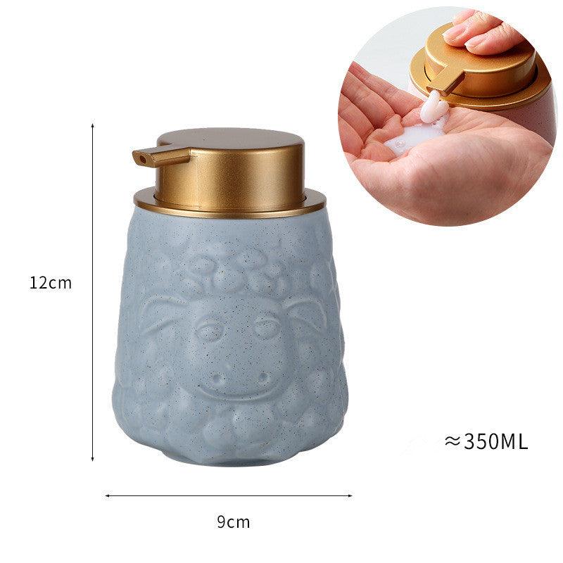 Cute Animal Wind Push-type Shower Gel Foaming Ceramic Bottle - Pacisia