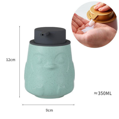 Cute Animal Wind Push-type Shower Gel Foaming Ceramic Bottle - Pacisia