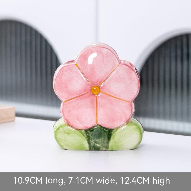 Cute Flowers Ceramic Niche Vase Decoration - Pacisia