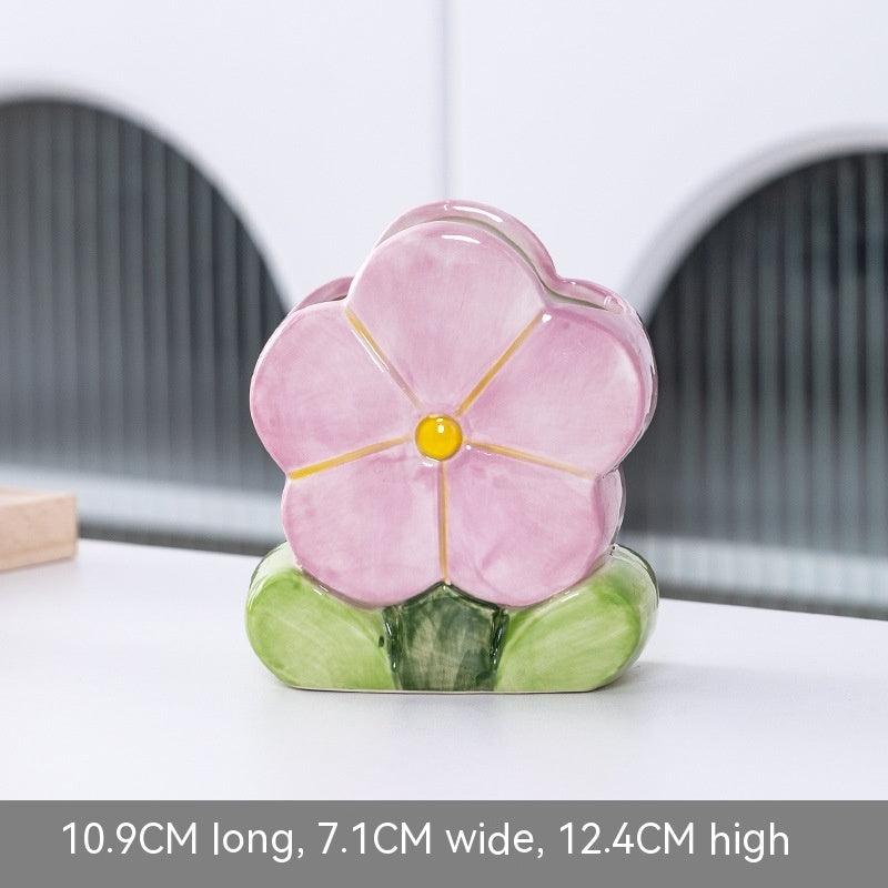 Cute Flowers Ceramic Niche Vase Decoration - Pacisia