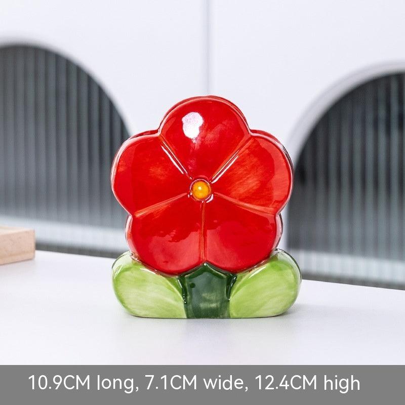 Cute Flowers Ceramic Niche Vase Decoration - Pacisia