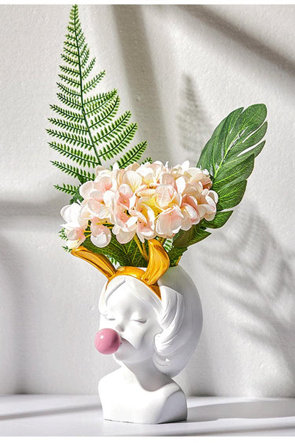 Cute girl makeup tube vase - Pacisia