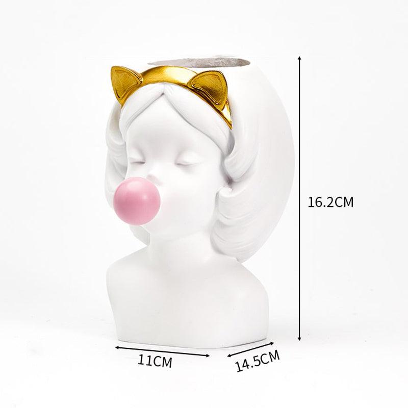 Cute girl makeup tube vase - Pacisia