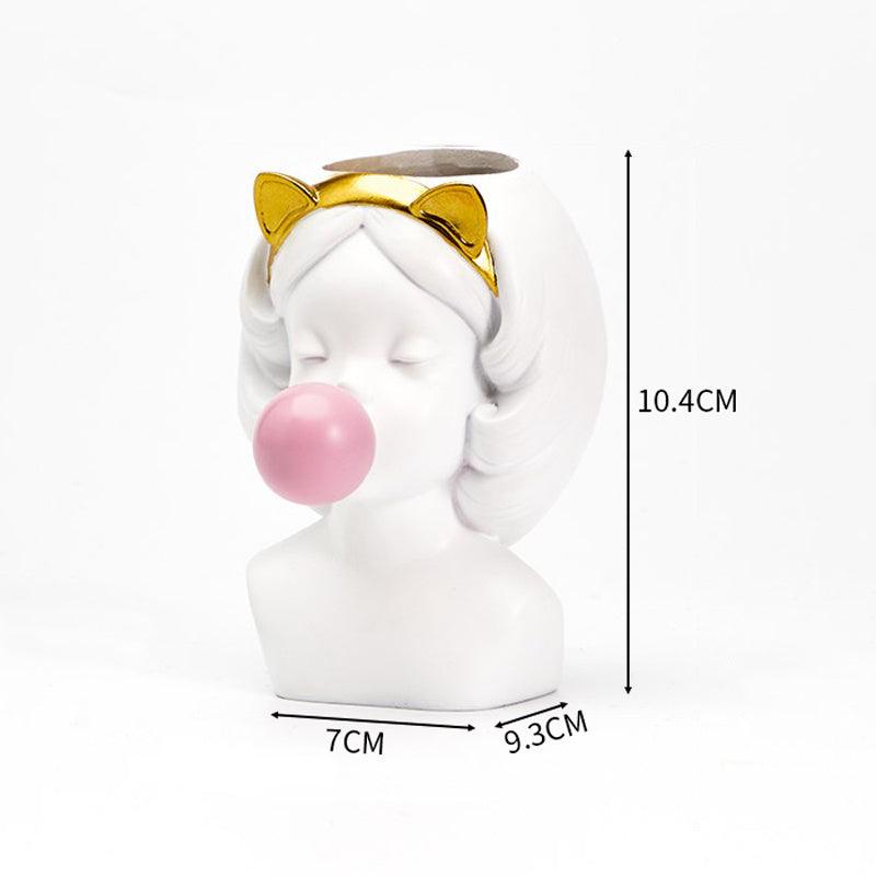 Cute girl makeup tube vase - Pacisia