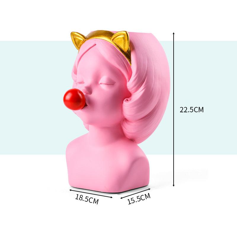 Cute girl makeup tube vase - Pacisia