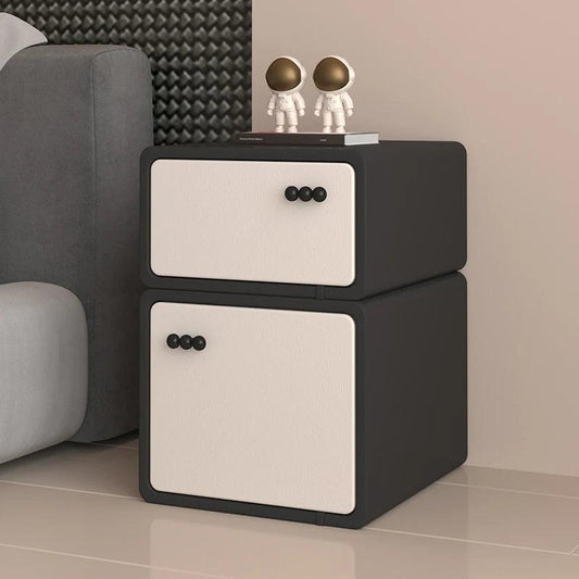 Cute Minimalist Nightstand Bedside Bedroom Cheap Hidden Storage Drawer Night Table Trendy Black Mesitas De Noche Furniture - Pacisia