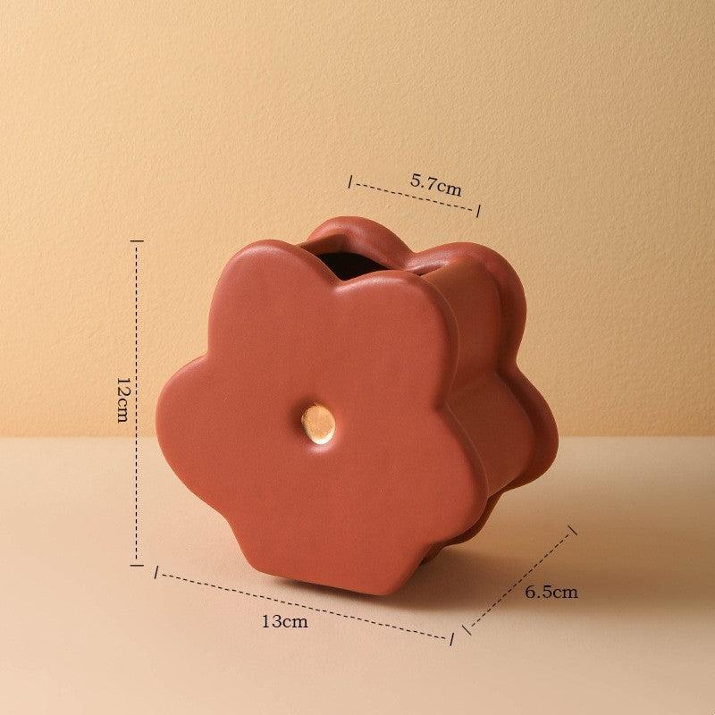 Cute Tabletop Ceramic Flower Vase - Pacisia