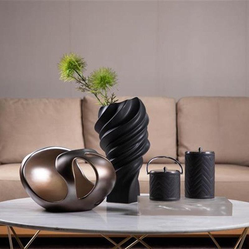 Cyclone Texture Home Ceramic Vase - Pacisia