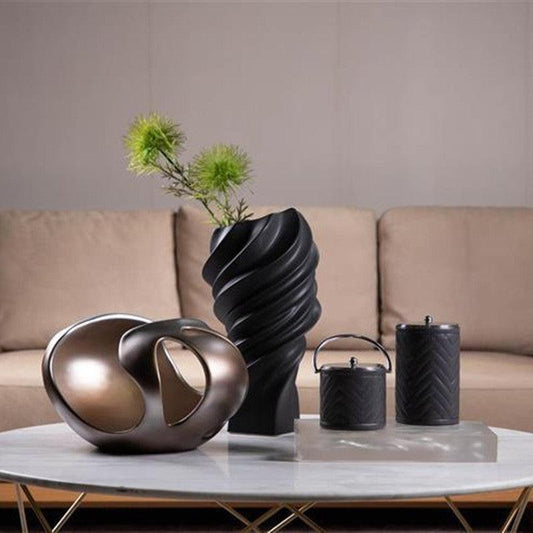 Cyclone Texture Home Ceramic Vase - Pacisia