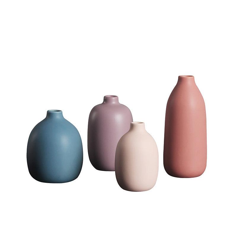 Modern And Simple Ceramic Small Vase With Dried Flowers And Creative Soft Decoration - Pacisia