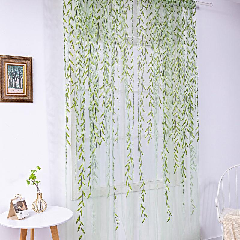 Inverted Willow Wicker Offset Printing Curtains Printing Window Screens Living Room Balcony Window Screens - Pacisia