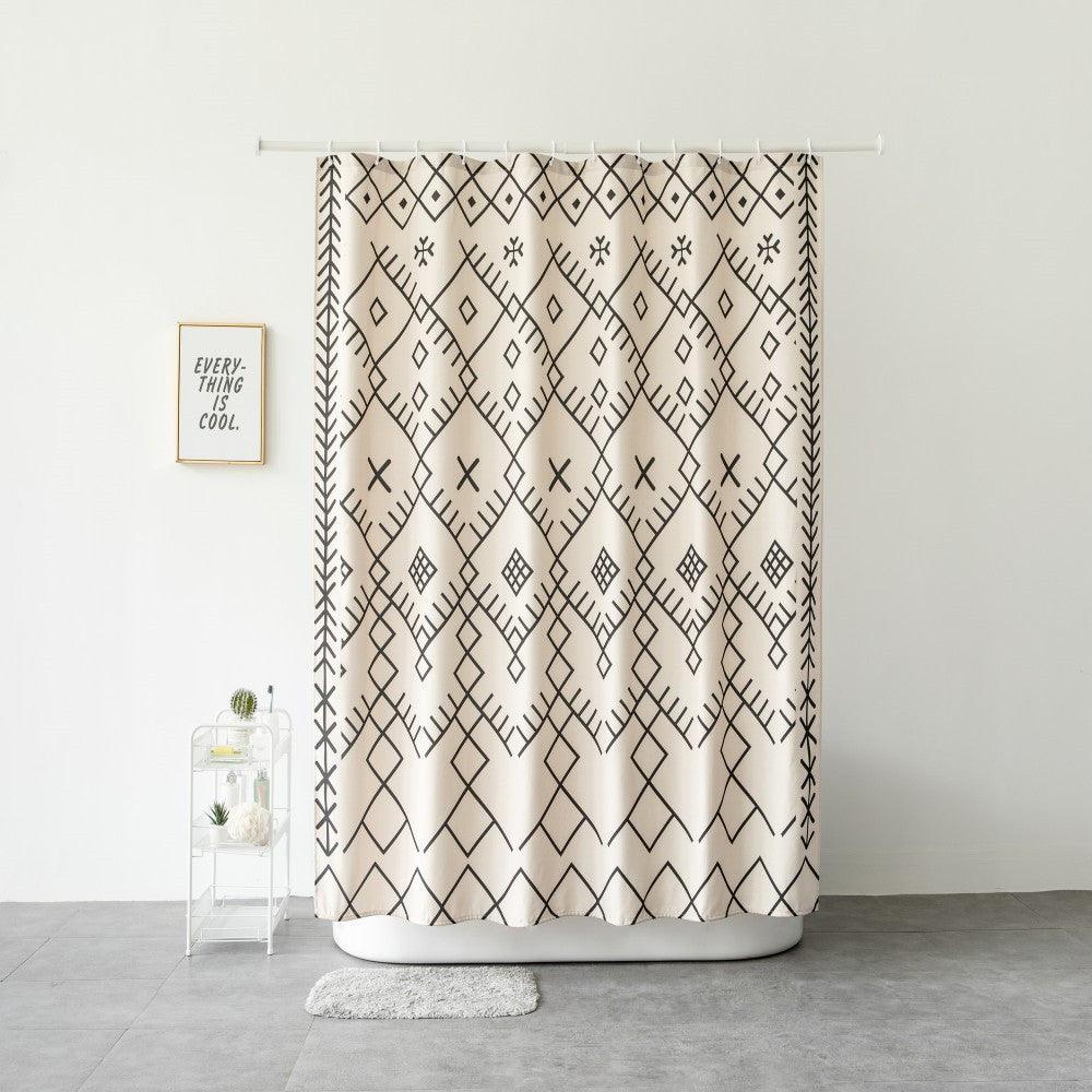 Water-proof Cloth Installed Perforated Free Bathroom Shower Curtain Partition - Pacisia