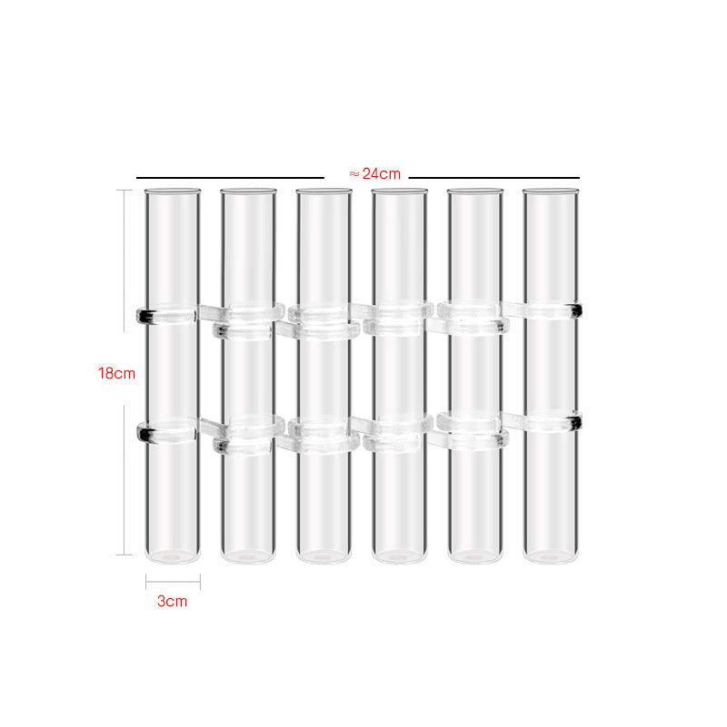 Test Tube Clear Glass Vase For Plant Bottle Flower Pot Hydroponic Container Decor Wedding Party Floral Hinged Flower Vases Home Decor - Pacisia