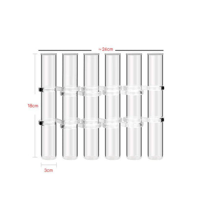 Test Tube Clear Glass Vase For Plant Bottle Flower Pot Hydroponic Container Decor Wedding Party Floral Hinged Flower Vases Home Decor - Pacisia