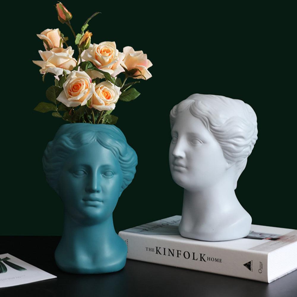 Decoration Venus Head Statue Creative Vase Artwork Style - Pacisia