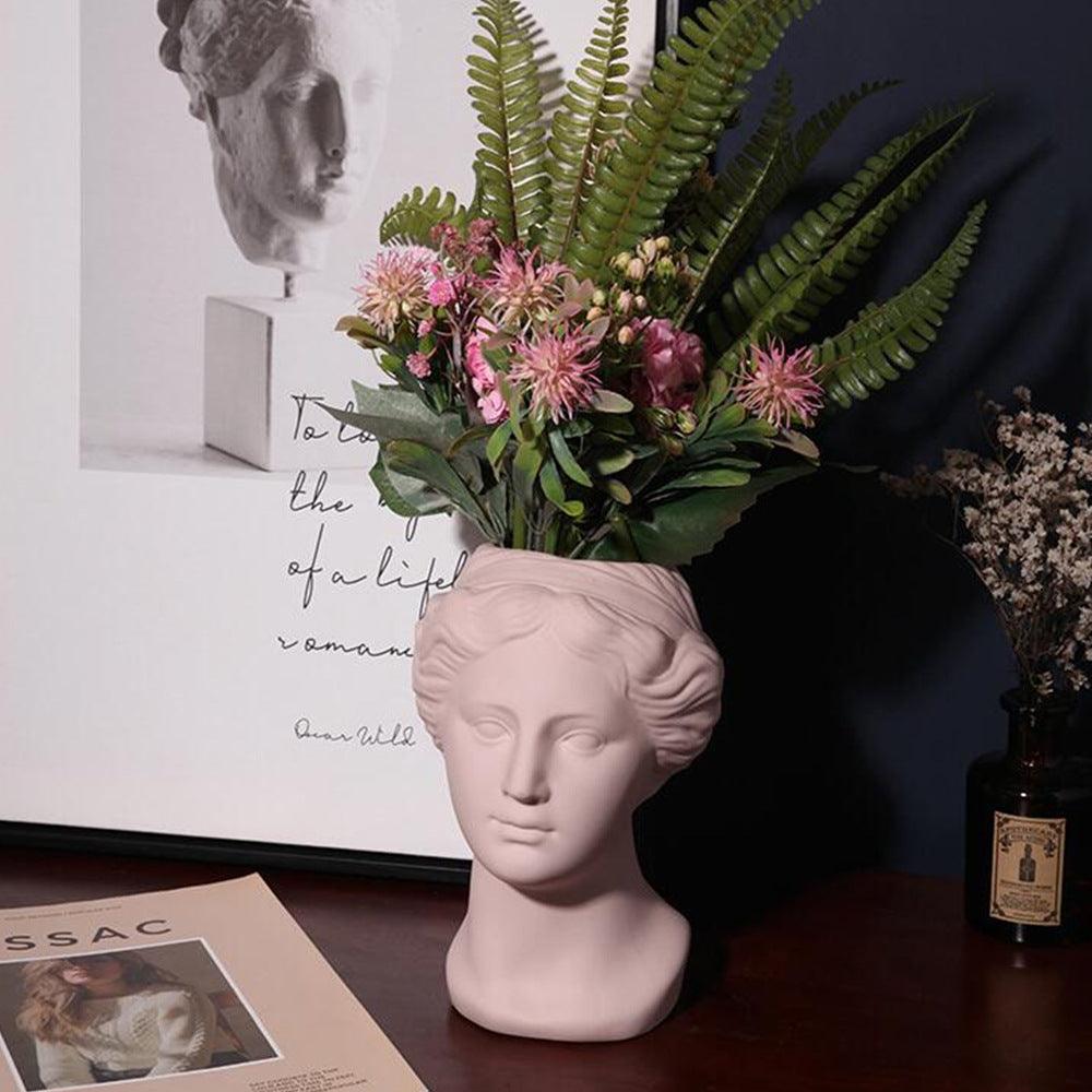 Decoration Venus Head Statue Creative Vase Artwork Style - Pacisia