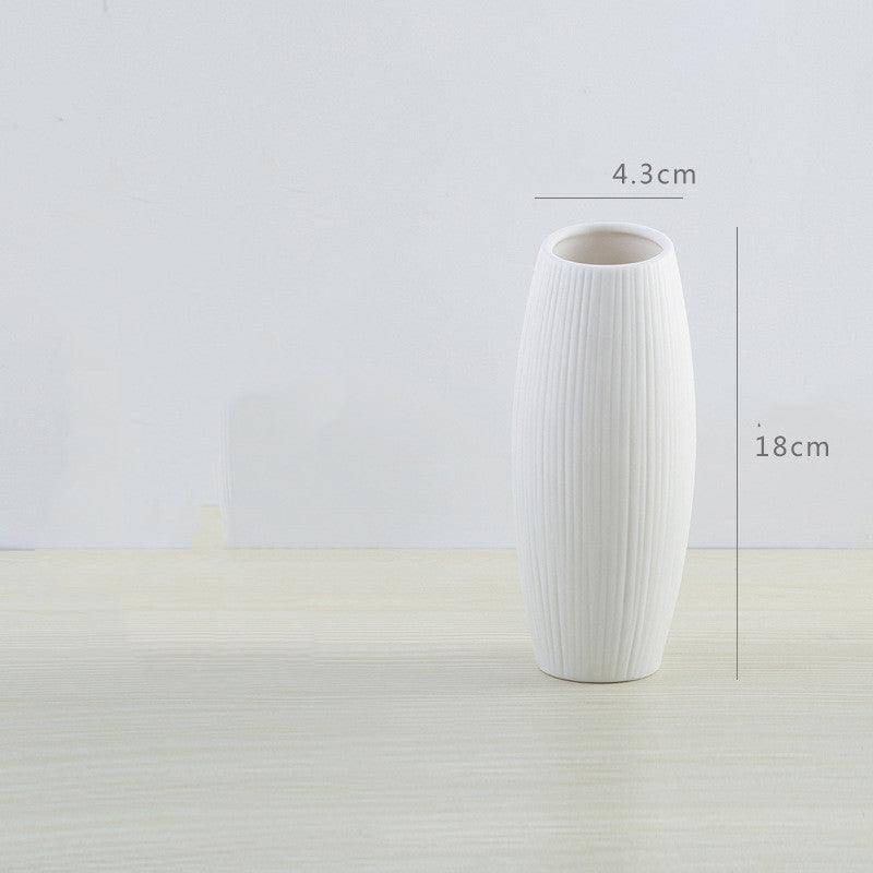 Decoration white ceramic vase - Pacisia