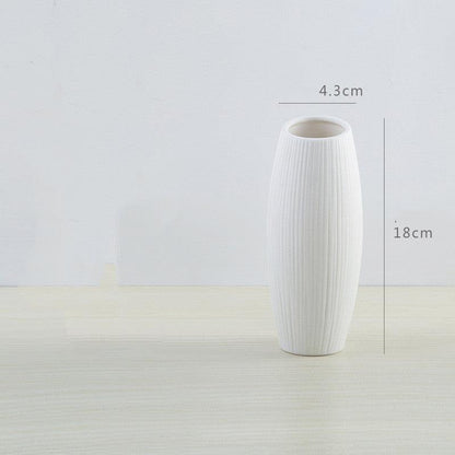 Decoration white ceramic vase - Pacisia