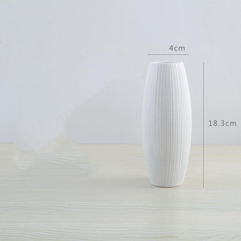 Decoration white ceramic vase - Pacisia