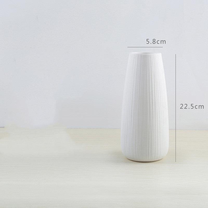 Decoration white ceramic vase - Pacisia