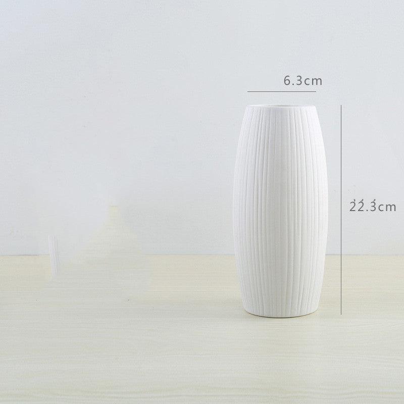 Decoration white ceramic vase - Pacisia