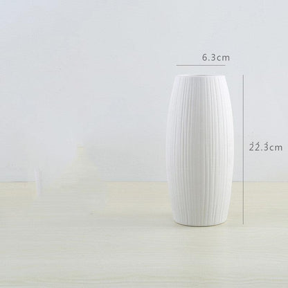 Decoration white ceramic vase - Pacisia