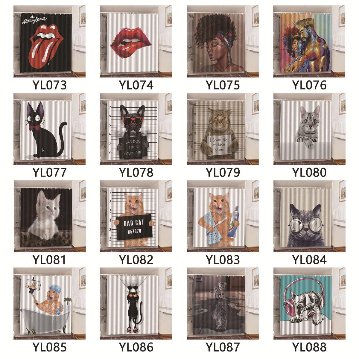 Decorative Shower Curtain For Sanitary Partition - Pacisia