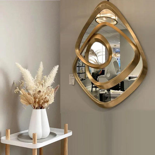 Design Shower Mirror Vintage Irregular Nordic Dressing Mirror Hanging Aesthetic Espejo Cuerpo Entero Home Decoration Accessories - Pacisia