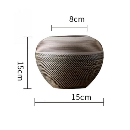 Desktop Ceramic Vase Living Room Retro Art - Pacisia