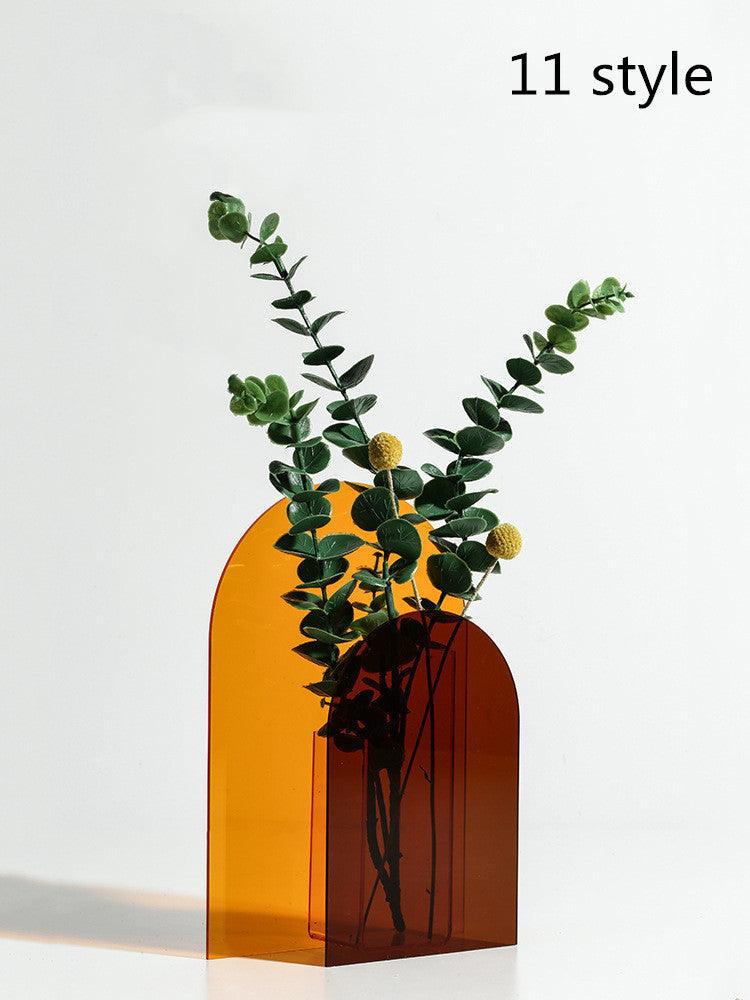 Desktop Decoration Color Acrylic Dry Vase - Pacisia