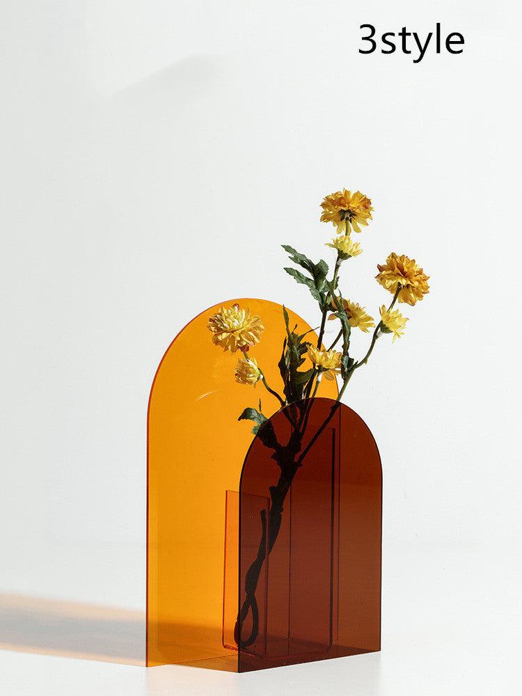 Desktop Decoration Color Acrylic Dry Vase - Pacisia