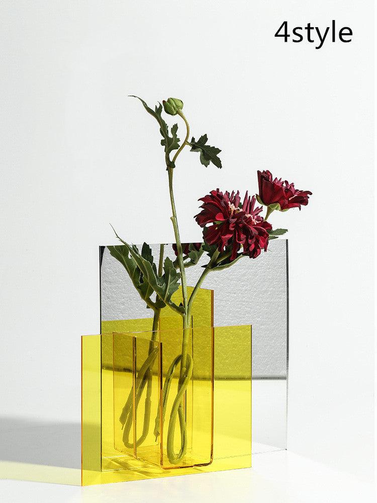 Desktop Decoration Color Acrylic Dry Vase - Pacisia