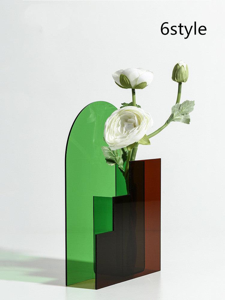 Desktop Decoration Color Acrylic Dry Vase - Pacisia