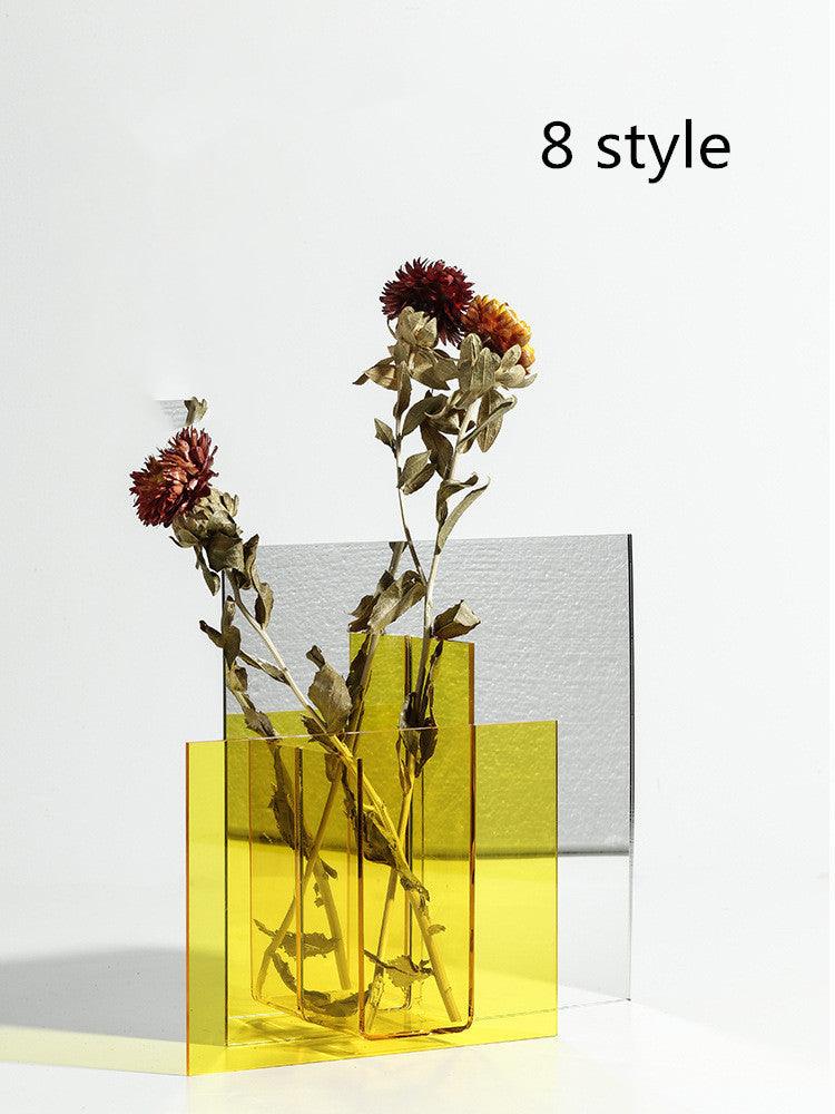 Desktop Decoration Color Acrylic Dry Vase - Pacisia
