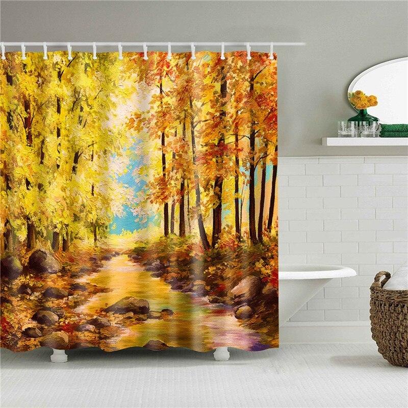 Digital Printing Bathroom Shower Curtain Flower - Pacisia