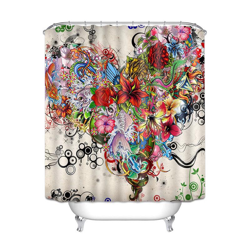 Digital Printing Plus 3 Thick Series Polyester Waterproof Shower Curtain - Pacisia