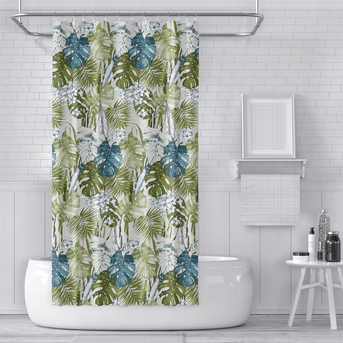 Digital Printing Shower Curtain Cloth Green Plants - Pacisia