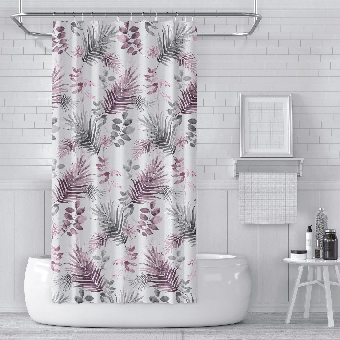 Digital Printing Shower Curtain Cloth Green Plants - Pacisia