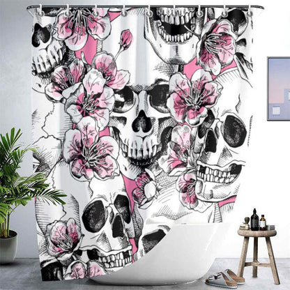 Digital Printing Skull Waterproof Shower Curtain Bathroom - Pacisia