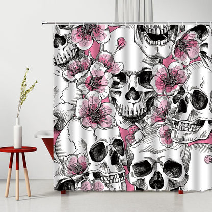 Digital Printing Skull Waterproof Shower Curtain Bathroom - Pacisia