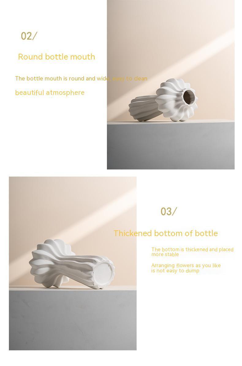 Dimon Silk Lime White Pumpkin-shaped Ceramic Vase - Pacisia