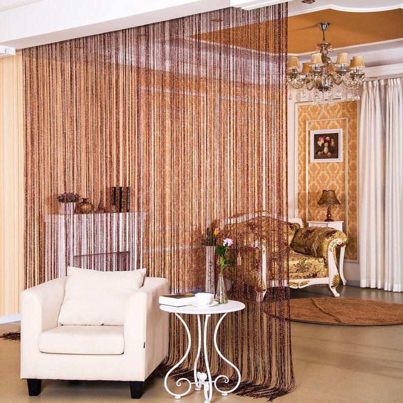 Door Curtain Dilver Thread Curtain Partition Curtain Hanging Curtain Window Screen - Pacisia