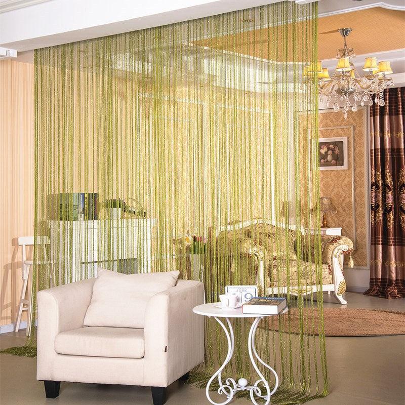 Door Curtain Dilver Thread Curtain Partition Curtain Hanging Curtain Window Screen - Pacisia