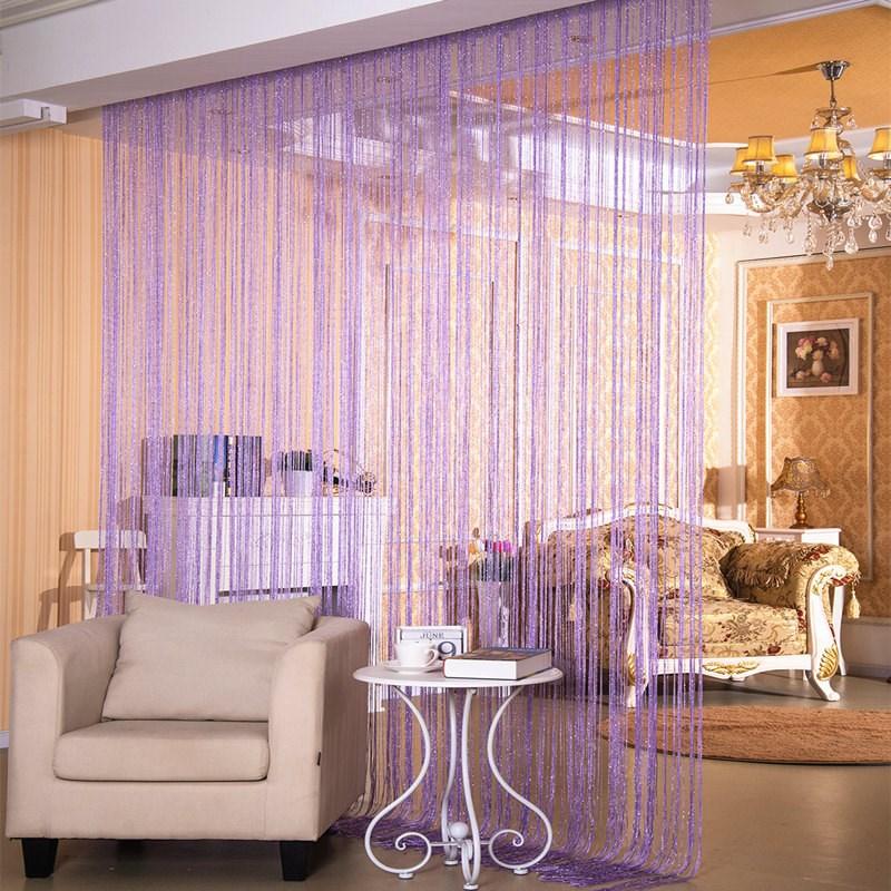 Door Curtain Dilver Thread Curtain Partition Curtain Hanging Curtain Window Screen - Pacisia