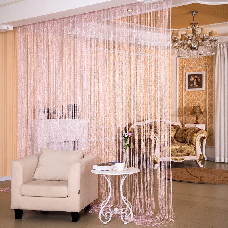 Door Curtain Dilver Thread Curtain Partition Curtain Hanging Curtain Window Screen - Pacisia