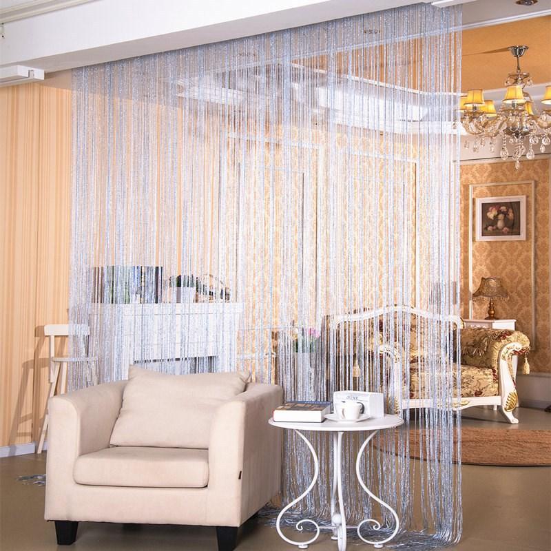 Door Curtain Dilver Thread Curtain Partition Curtain Hanging Curtain Window Screen - Pacisia