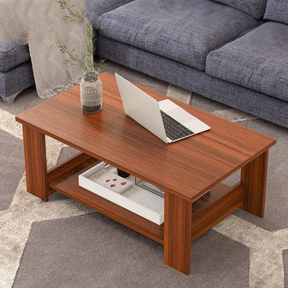 Double Coffee Table With Storage Rack - Pacisia