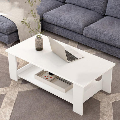 Double Coffee Table With Storage Rack - Pacisia